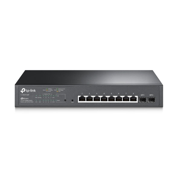SWITCH TP-LINK " TL-SG2210MP " POE 10 porturi Gigabit (8 PoE+), IEEE 802.3at/af, carcasa metalica "SG2210MP"