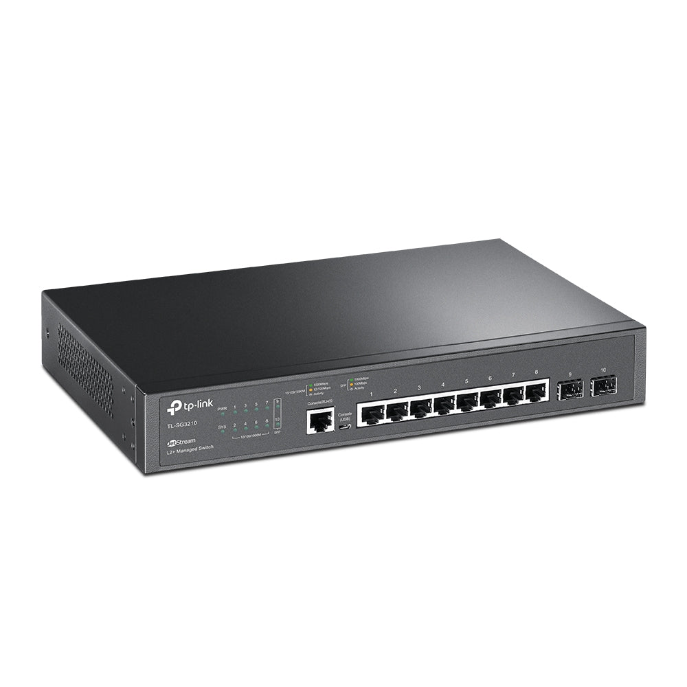 Switch TP-Link cu management L2+, 8 Porturi Gigabit, 2 x SFP Gigabit "TL-SG3210"