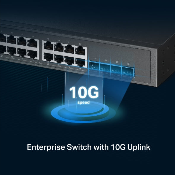 Switch cu management L2+ TP-Link " TL-SG3428XPP-M2 ", JetStream 24-Port 2.5GBASE-T and 4-Port 10GE SFP+ with 16-Port PoE+ & 8-Port PoE++ "SG3428XPP-M2"