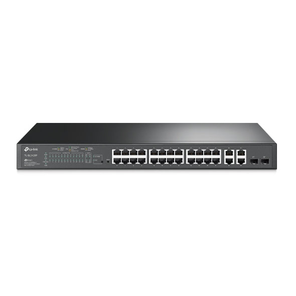 SWITCH SMART TP-Link " TL-SL2428P " 24 PORTURI POE+ 10/100M + 4 PORTURI 10/100/1000M, 2 sloturi Gigabit SFP , TP-LINK "SL2428P"