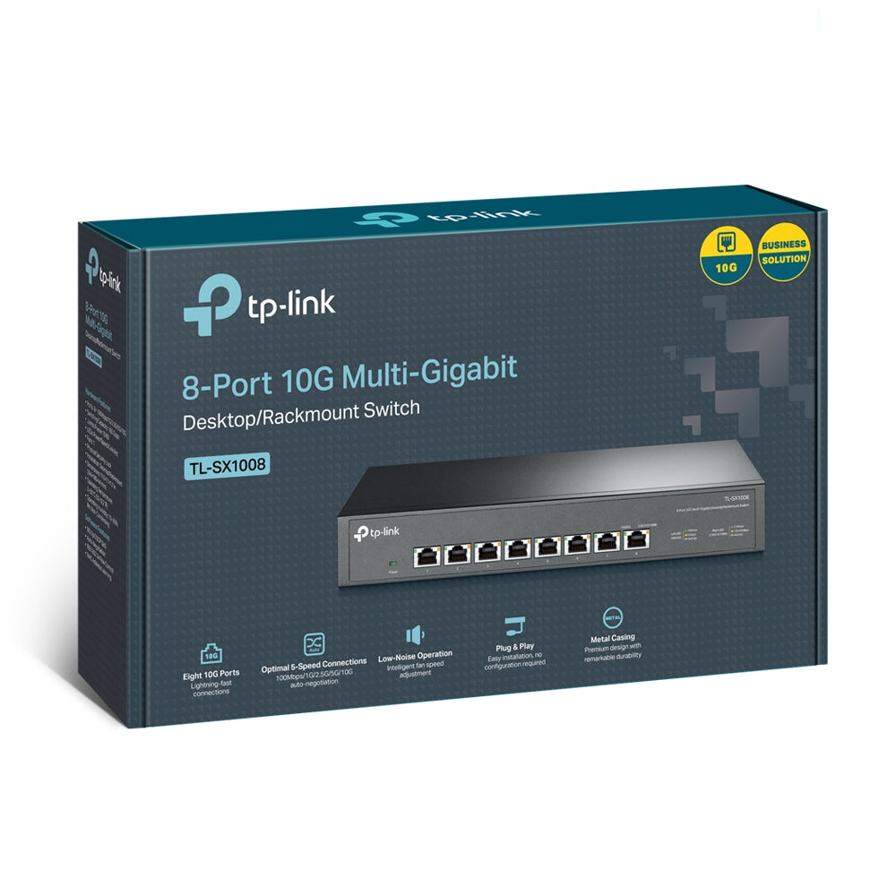 SWITCH TP-LINK 8 porturi 10G carcasa metalica "TL-SX1008"