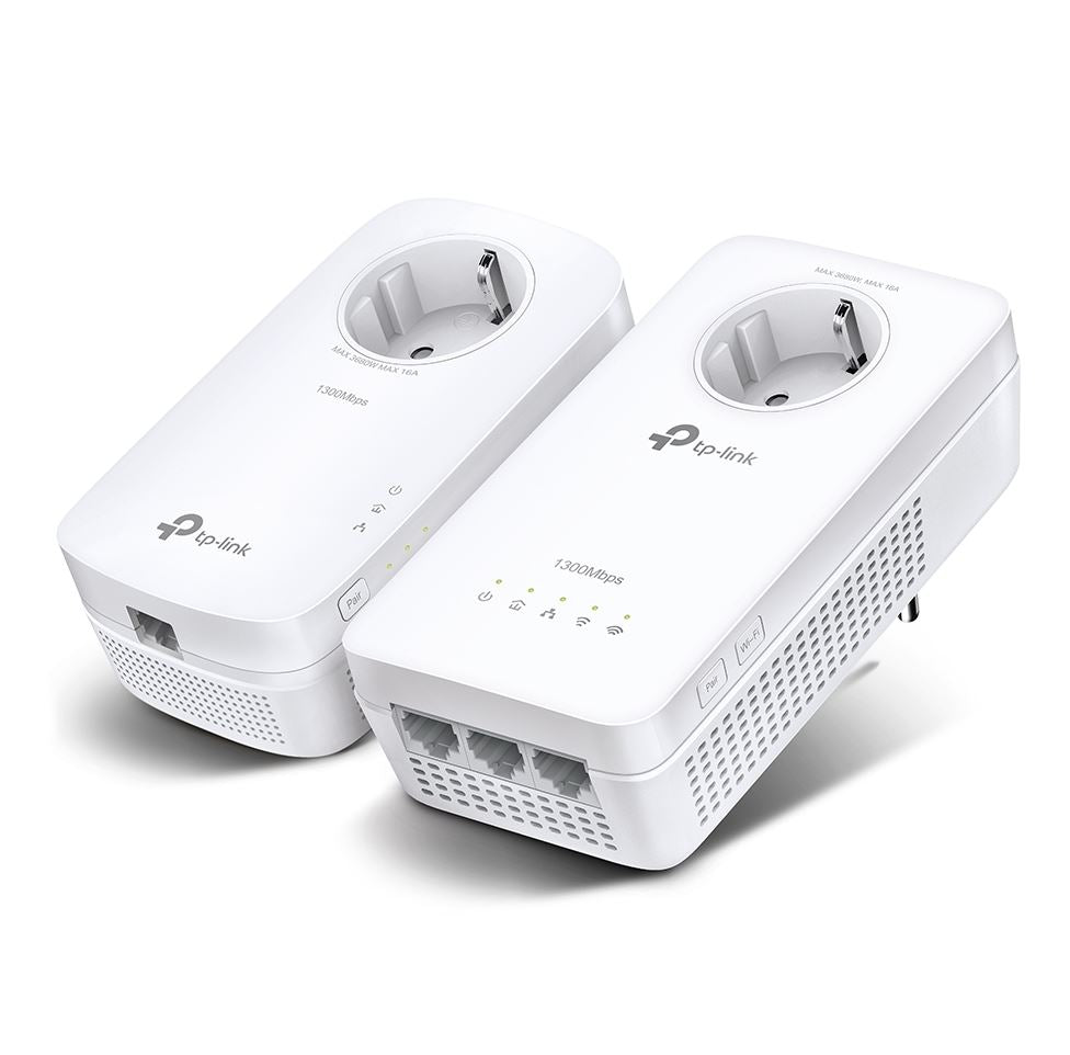 KIT Amplificator Powerline TP-Link 1300Mbps, 3 x Gigabit LAN, 1 x Sucko, Dual Band AC1200, "TL-WPA8631P KIT"
