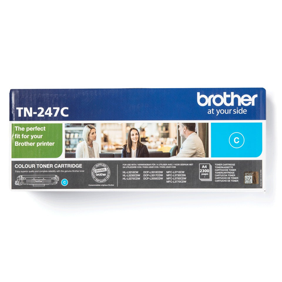 Toner Original Brother Cyan, TN247C, pentru HL-L3210|L3270|DCP-L3510|L3550|MFC-L3730|L3770, 2.3K, , "TN247C"