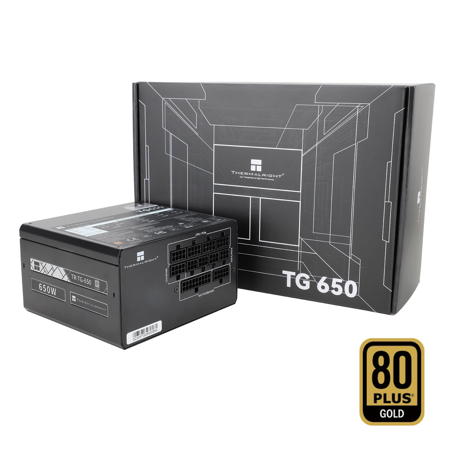SURSA Thermalright, 650W, certificare 80 Plus Gold, modular, fan 120mm, negru, "TR-TG 650"