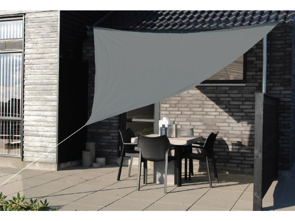 Copertina prelata de soare, triunghiulara, impermeabila, cu protectie UV, 360x360x360 cm, gri