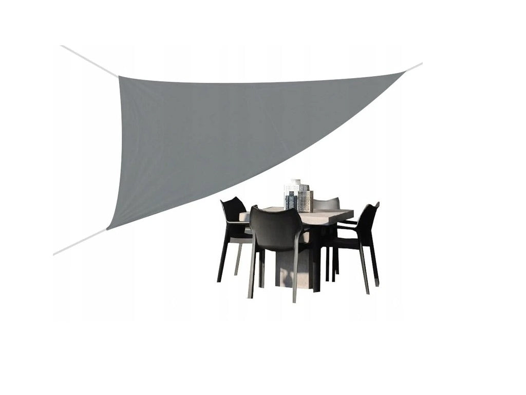 Copertina prelata de soare, triunghiulara, impermeabila, cu protectie UV, 360x360x360 cm, gri