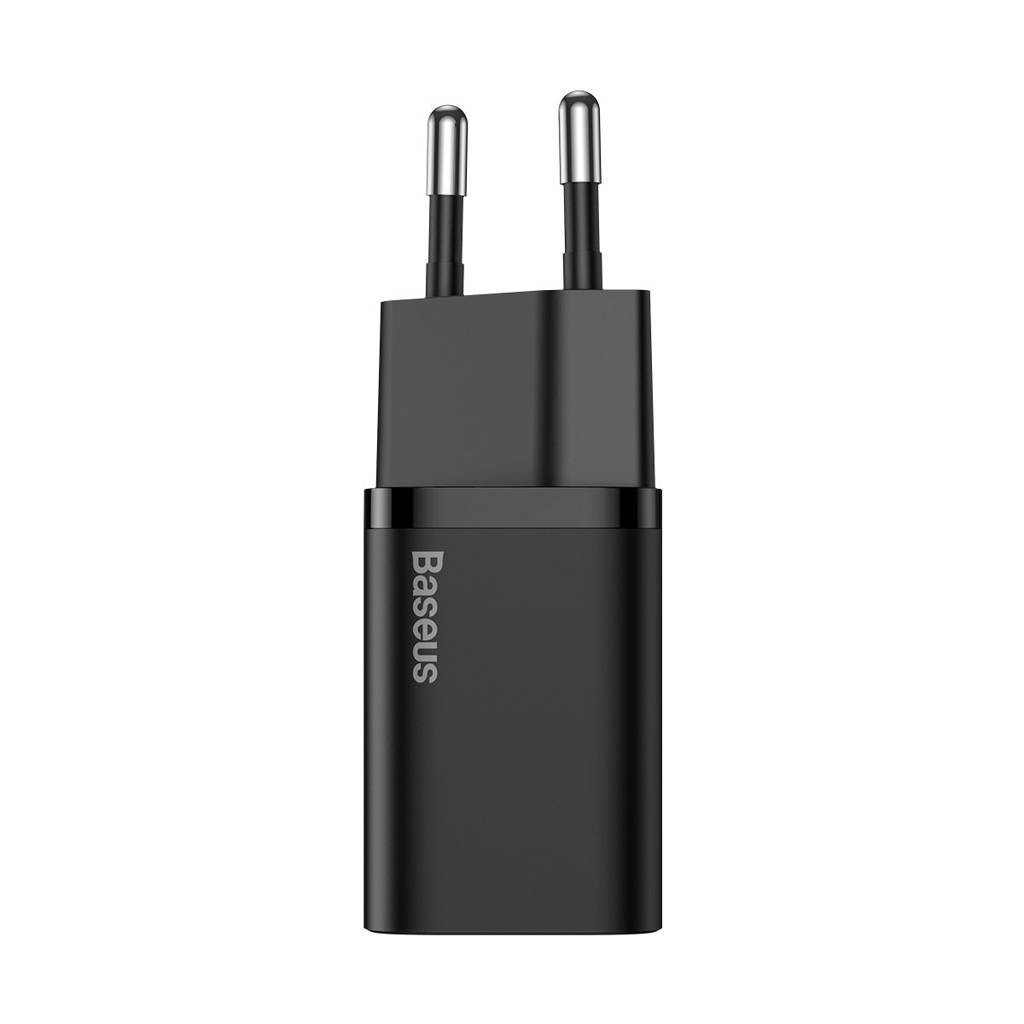 INCARCATOR retea Baseus Super Si, Quick Charge 25W, 1 x USB Type-C 5V/3A max, include cablu USB Type-C la USB Type-C 1m, negru "TZCCSUP-L01" - 6953156206021