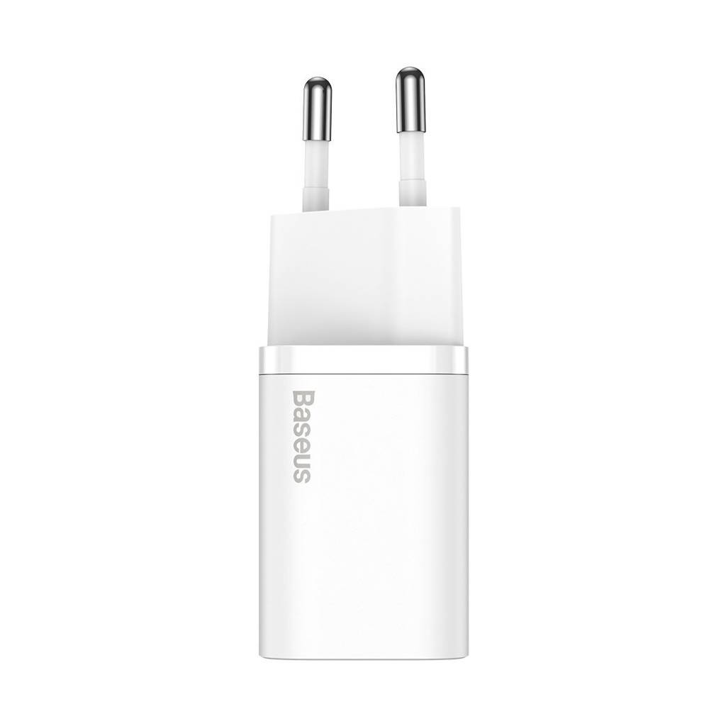 INCARCATOR retea Baseus Super Si, Quick Charge 25W, 1 x USB Type-C 5V/3A max, include cablu USB Type-C la USB Type-C 1m, alb "TZCCSUP-L02" - 6953156206038
