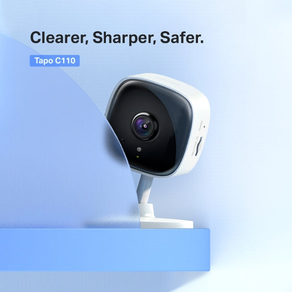 CAMERA IP TP-LINK, cube, pt. interior, dist. IR 10 m, tip lentila fixa 3.3 mm, 3 Mpx, wi-fi, microfon, carcasa plastic, slot SD card, "Tapo C110"