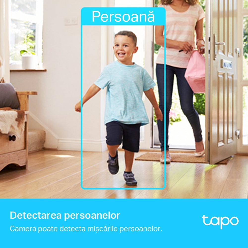 CAMERA IP TP-LINK, cube, pt. interior, dist. IR 9 m, 2K QHD (2560 × 1440 px), microfon, carcasa plastic, slot SD card, "Tapo C225"