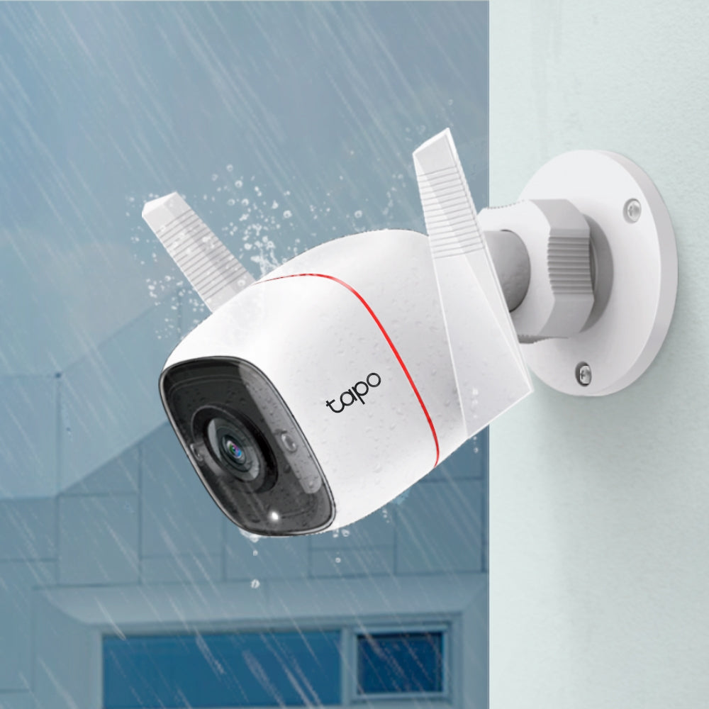 CAMERA IP Exterior TP-LINK , IP66, dist. IR 30 m, tip lentila fixa 4 mm, 3 Mpx, RJ-45 + wireless, microfon, carcasa plastic, slot SD card da, "Tapo C310" (timbru verde 0.8 lei)