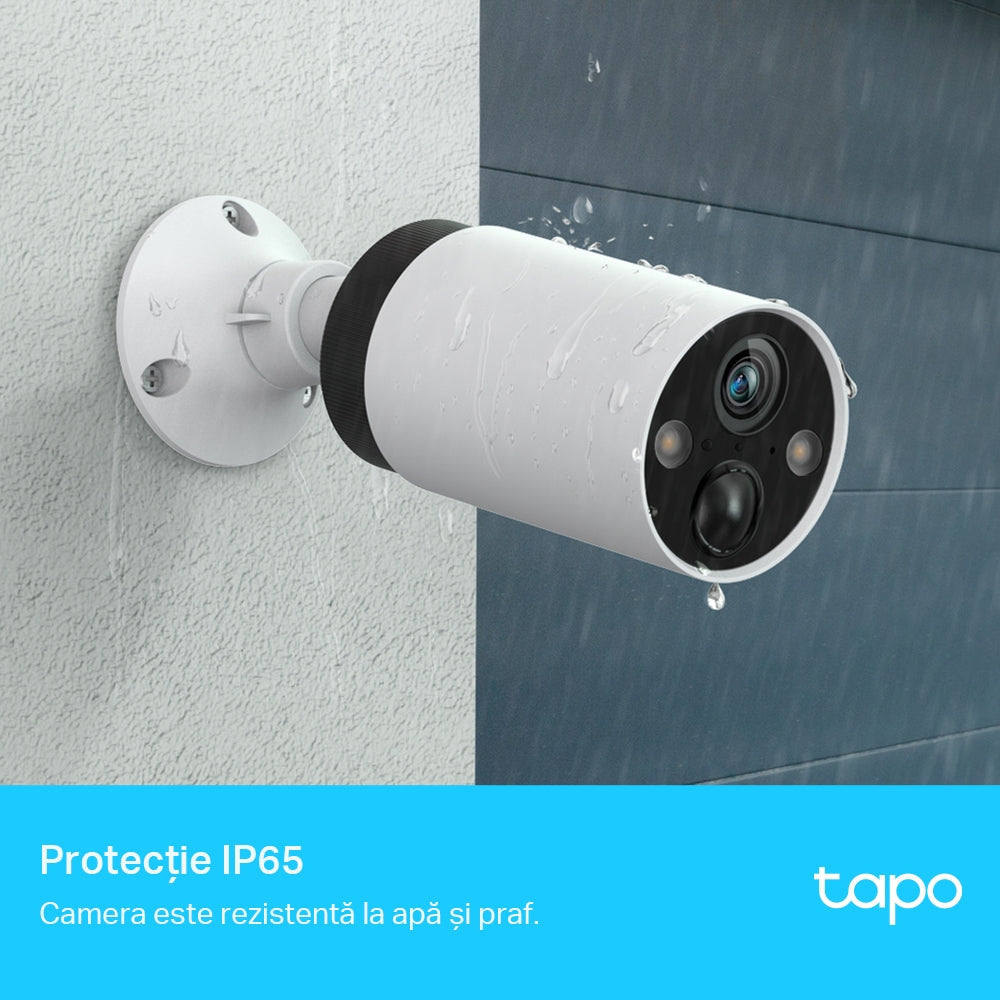 CAMERA IP Exterior TP-LINK, Set 2 buc + HUB, IP66, dist. IR 15 m, tip lentila fixa 3.15 mm, 3 Mpx rezolutie 2K, RJ-45 + wireless, mic, plastic, slot SD card, "Tapo C420S2"