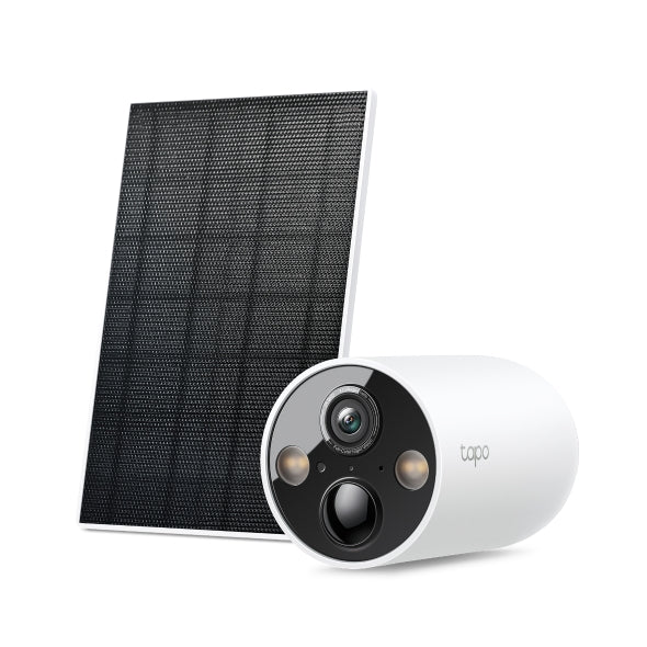 CAMERA IP Exterior cu acumulator TP-LINK, include panou solar, IP66, dist. IR 15 m, tip lentila fixa 3.15 mm, 3 Mpx rezolutie 2K, wireless, microfon, carcasa plastic, necesita HUB, "Tapo C425 KIT"