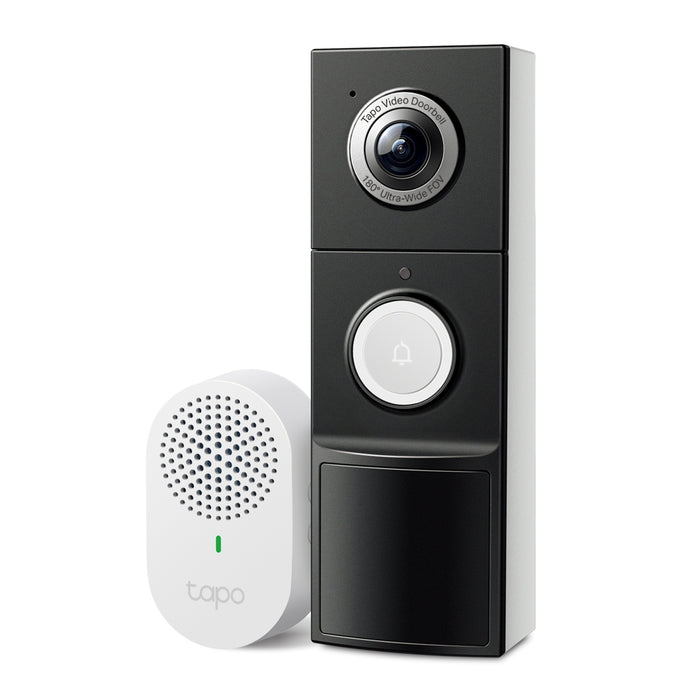 SONERIE VIDEO Smart Tp-Link, rezolutie 2K, 5 Mpix, night vision color, alarma antifurt, IP66, acumulator 10000mAh "Tapo D235"