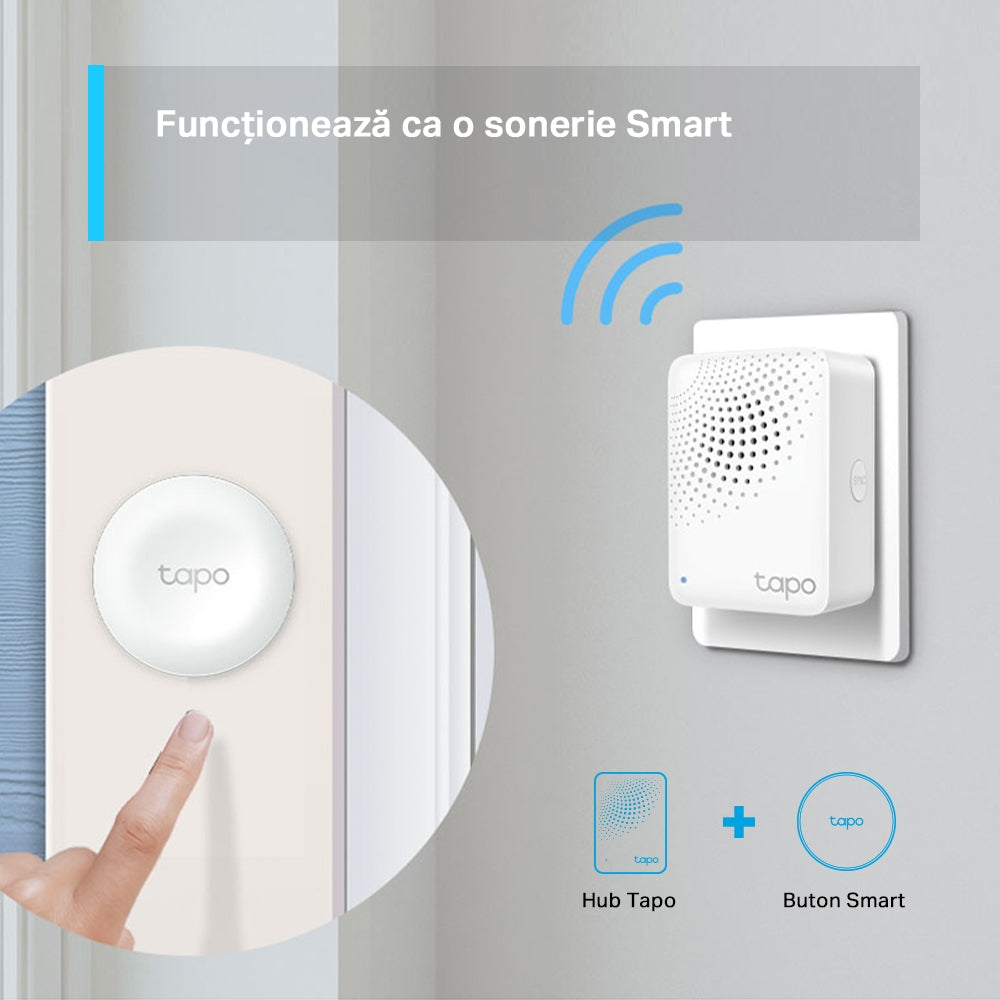 SMART HUB TP-Link, difuzor incorporat, necesar pentru senzorii Tapo, wireless "Tapo H100"