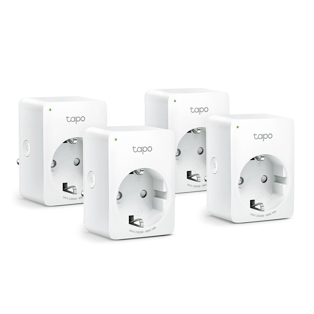 PRIZA inteligenta TP-LINK, Schuko x 1, conectare prin Schuko (T), 10 A, programare prin smartphone, Bluetooth, WiFi, alb "Tapo P100(4-pack)"