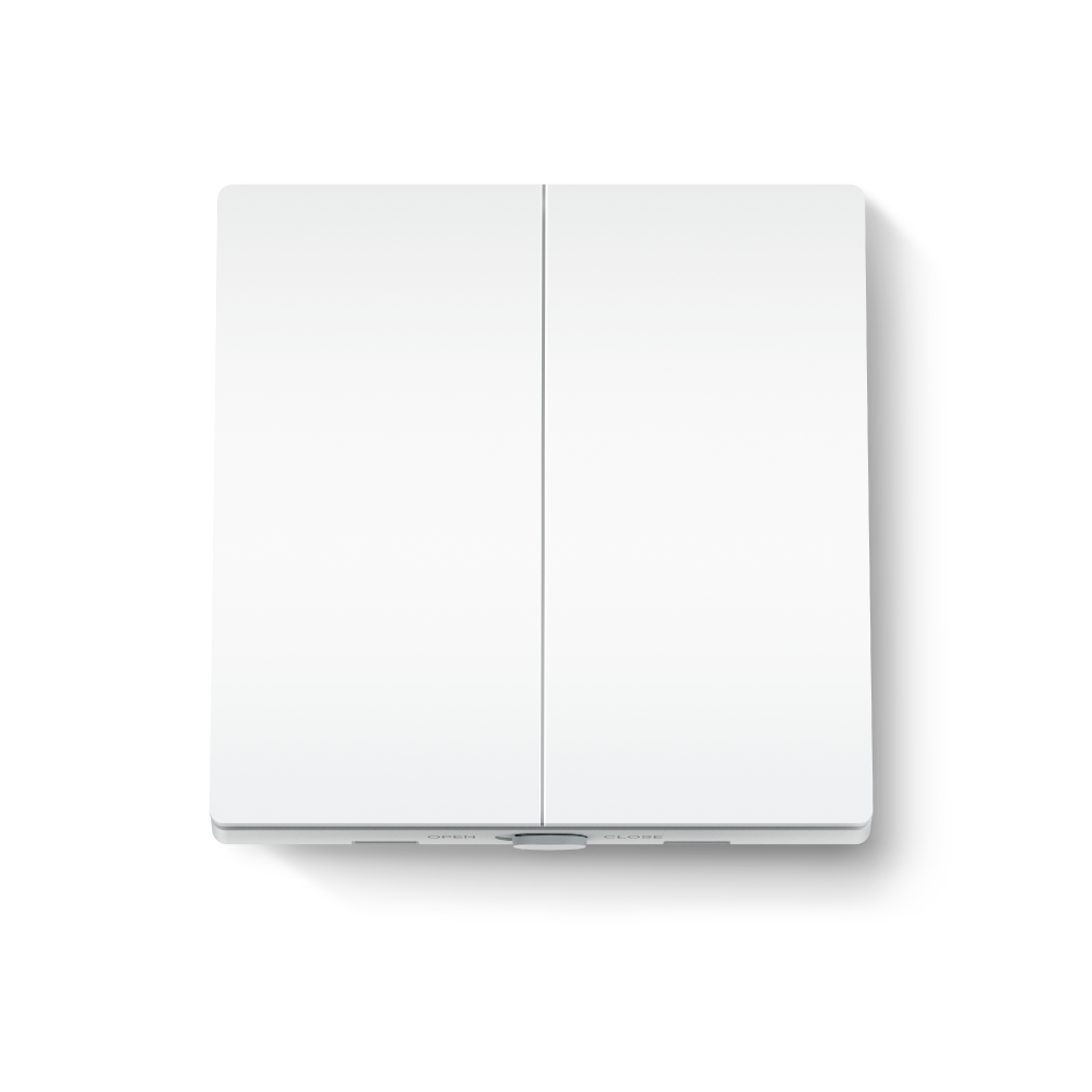 INTRERUPATOR inteligent TP-LINK, necesita hub Tapo H100 pentru functionare, 2 comutatoare, programare prin smartphone aplicatia Tapo, 2 x baterii AAA, WiFi, alb "Tapo S220"