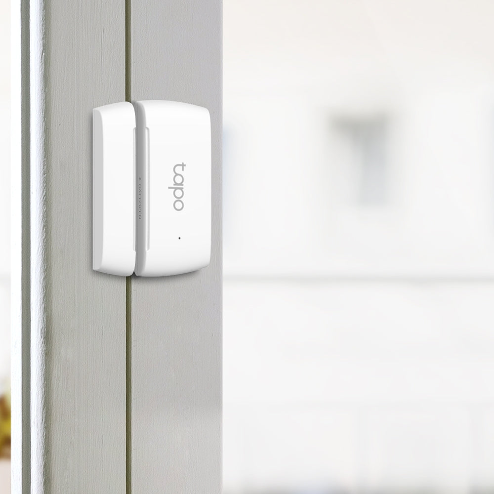 SENZOR SMART de miscare TP-LINK, necesita hub Tapo H100 ptr functionare, securitate pentru ferestre si usi, progr smartph aplic Tapo, 1xbaterii CR2450, WiFi, alb "Tapo T110"