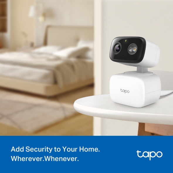 CAMERA IP TP-LINK, wireless, cube, pt. interior/exterior, dist. IR 12 m, tip lentila fixa 4 mm, 1920 × 1080 px, microfon, carcasa plastic, slot SD card, "Tapo C206"