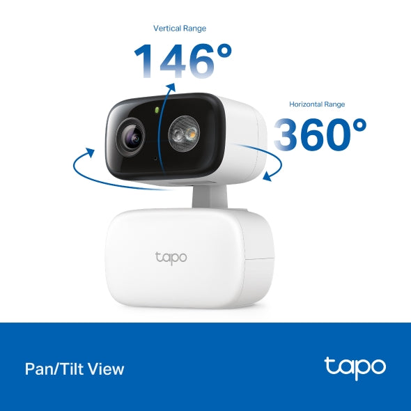 CAMERA IP TP-LINK, wireless, cube, pt. interior/exterior, dist. IR 12 m, tip lentila fixa 4 mm, 1920 × 1080 px, microfon, carcasa plastic, slot SD card, "Tapo C206"