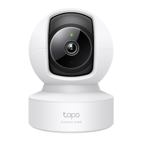 CAMERA IP TP-LINK, cube, pt. interior, wireless + 1×10/100 Mbps RJ45, dist. IR 12 m, rotatie 360 grade, 4 MP, 2K QHD (2560 × 1440 MP), microfon, carcasa plastic, slot SD card, "Tapo C222"