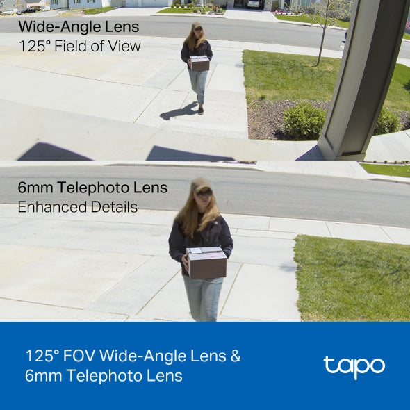 CAMERA IP TP-LINK, wireless, doua lentile, cube, pt. interior/exterior, dist. IR 12 m, tip lentila fixa 6 mm, 2304 × 1296 px, microfon, carcasa plastic, slot SD card, "Tapo C246D"