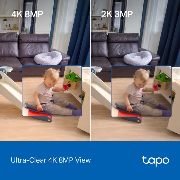 CAMERA IP TP-LINK, wireless, cube, pt. interior, dist. IR 9 m, tip lentila fixa 4 mm, 4K 8MP (3840 × 2160 px), microfon, carcasa plastic, slot SD card, "Tapo C260"