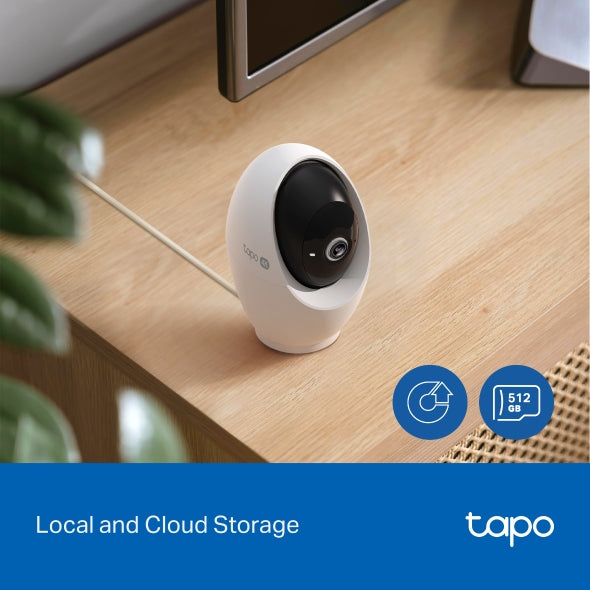 CAMERA IP TP-LINK, wireless, cube, pt. interior, dist. IR 9 m, tip lentila fixa 4 mm, 4K 8MP (3840 × 2160 px), microfon, carcasa plastic, slot SD card, "Tapo C260"