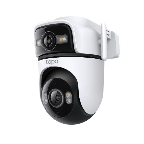 CAMERA IP TP-LINK, wireless, cube, pt. exterior, obiectiv dual si functie pan/tilt, dist. IR 9 m, tip lentila fixa 4 mm, 2 x 2K 3 Mpx, microfon, carcasa metalica, slot SD card, "Tapo C545D"