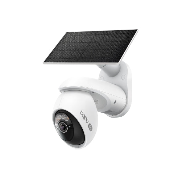 CAMERA IP TP-LINK + PANOU SOLAR, wireless, turret, pt.exterior, dist. IR 9 m, tip lentila fixa 4 mm, 4K 8MP (3840 × 2160 px), microfon, carcasa plastic, slot SD card, "Tapo C660 KIT"