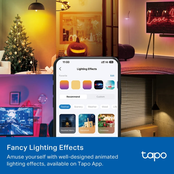 BEC LED wireless TP-LINK, 470lm, 40W, E14, intens reglabila, ctr prin smartph.cu apl.Tapo, ajustare auto a luminii in fct. de mom zilei- diferite culori "Tapo L430C"