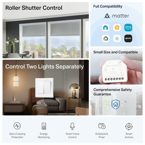 MODUL INTELIGENT de control TP-Link, compatibila Matter, necesar pentru automatizari, bluetooth "Tapo S112"