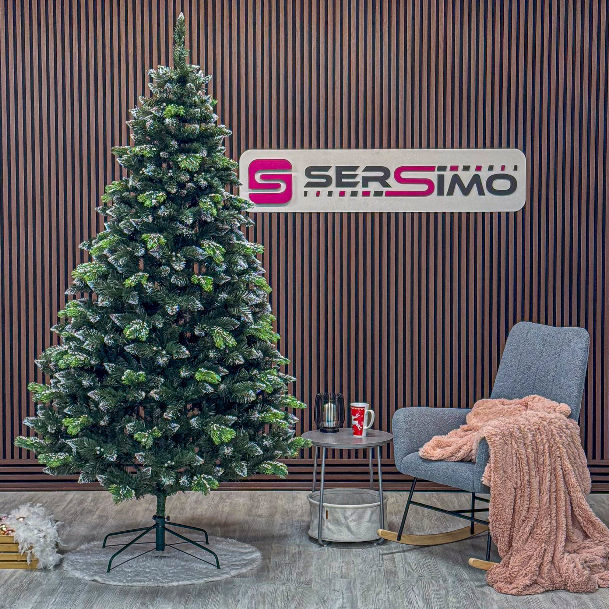 Brad artificial Christmas Deluxe by Sersimo, Diamant, 2D+3D, 250cm