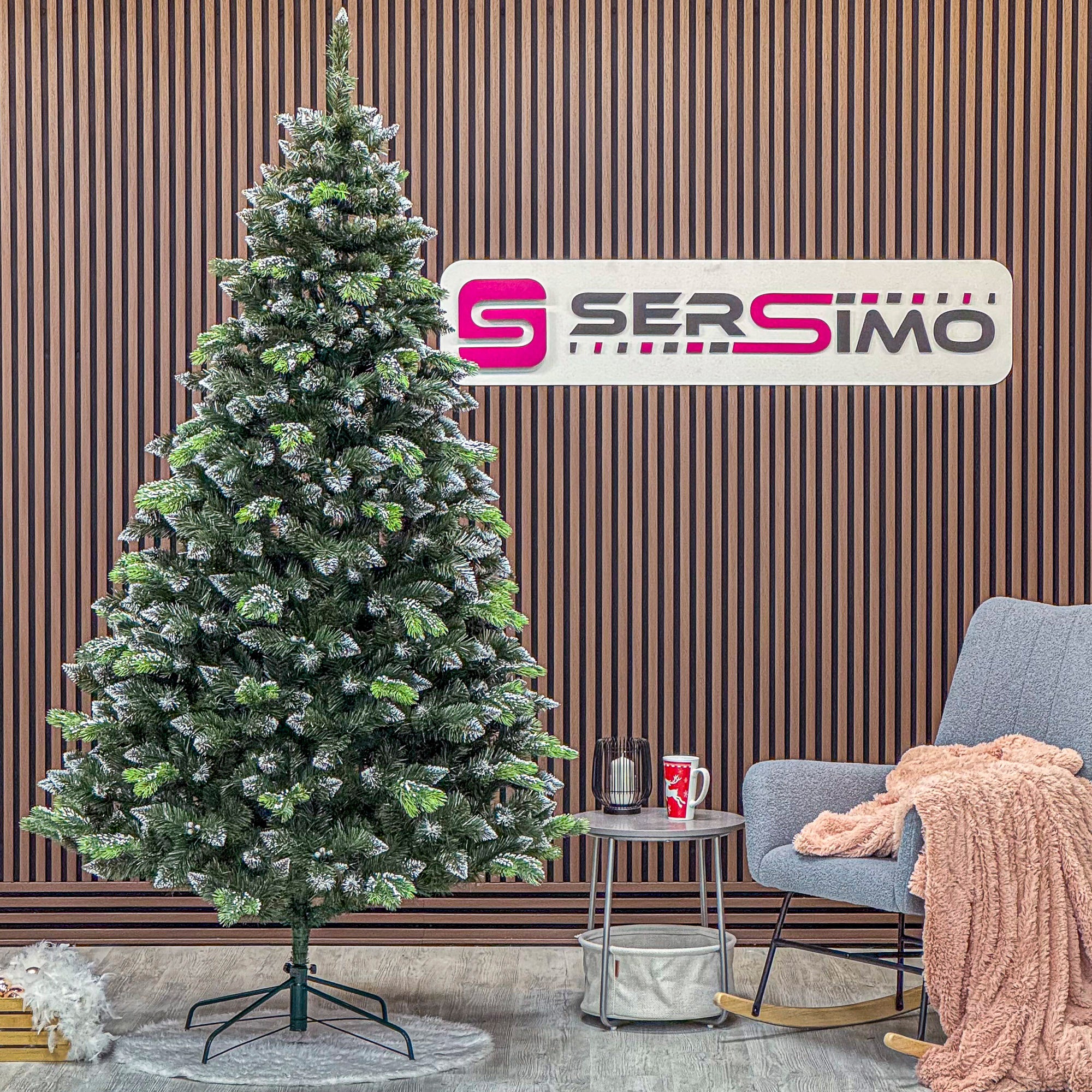 Brad artificial Christmas Deluxe by Sersimo, Diamant, 2D+3D, 250cm