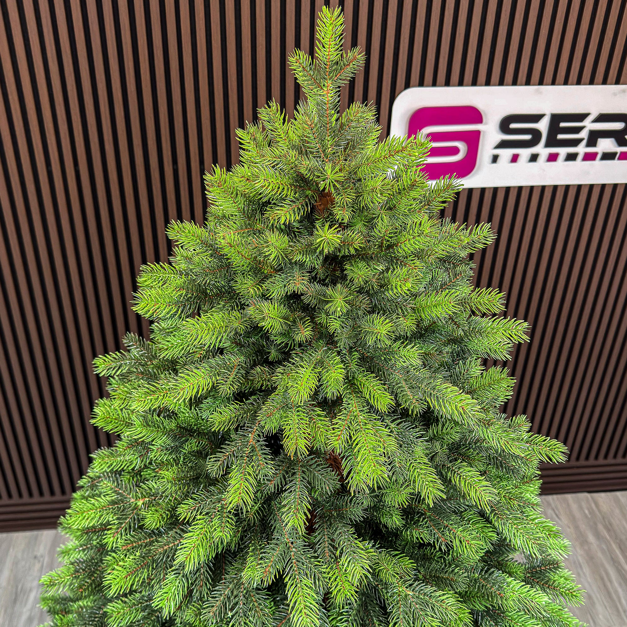 Brad artificial Sersimo, Hollandia, verde cu varfuri verzi, integral 3D, 250 cm
