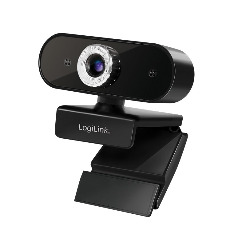 CAMERA WEB LOGILINK senzor. 1080p Full-HD cu rezolutie video 1920x1080; inclinare 30grade, rotatie 180grade, microfon, cablu 1.45m, "UA0371"