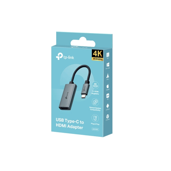 ADAPTOR video TP-Link, USB Type-C (T) la 1 x HDMI (M) 4K(3840 x 2160) la 60 Hz, gri "UA520C"