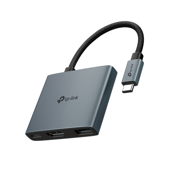 DOCKING STATION TP-Link, USB 3.0 x 1, USB Type-C PD x 1, HDMI x 1 , conectare prin USB Type-C,lungime cablu 18 cm, gri, "UH3020C"
