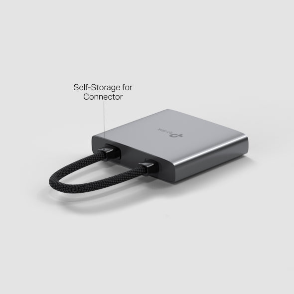 DOCKING STATION TP-Link, USB 3.0 x 1, USB Type-C PD x 1, HDMI x 1 , conectare prin USB Type-C,lungime cablu 18 cm, gri, "UH3020C"