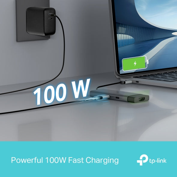 DOCKING STATION TP-Link, porturi USB: USB 3.0x2 + USB-C PDx1, USB-C x 1, 1 x HDMI, conectare prin USB Type-C, lungime cablu 10 cm, gri, "UH5020C"
