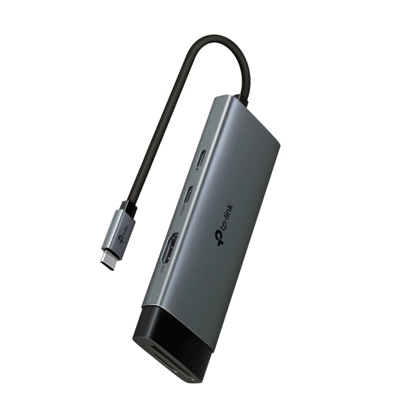 DOCKING STATION TP-Link, porturi USB: USB 3.0x2 + USB-C PDx1, USB-C x 1, 1 x HDMI, Card Reader x 1, conectare prin USB Type-C,lungime cablu 10 cm, gri, "UH7020C"