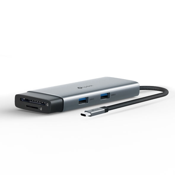 DOCKING STATION TP-Link, porturi USB: USB 3.0x2 + USB-C PDx1, USB-C x 1, 1 x HDMI, Card Reader x 1, conectare prin USB Type-C,lungime cablu 10 cm, gri, "UH7020C"