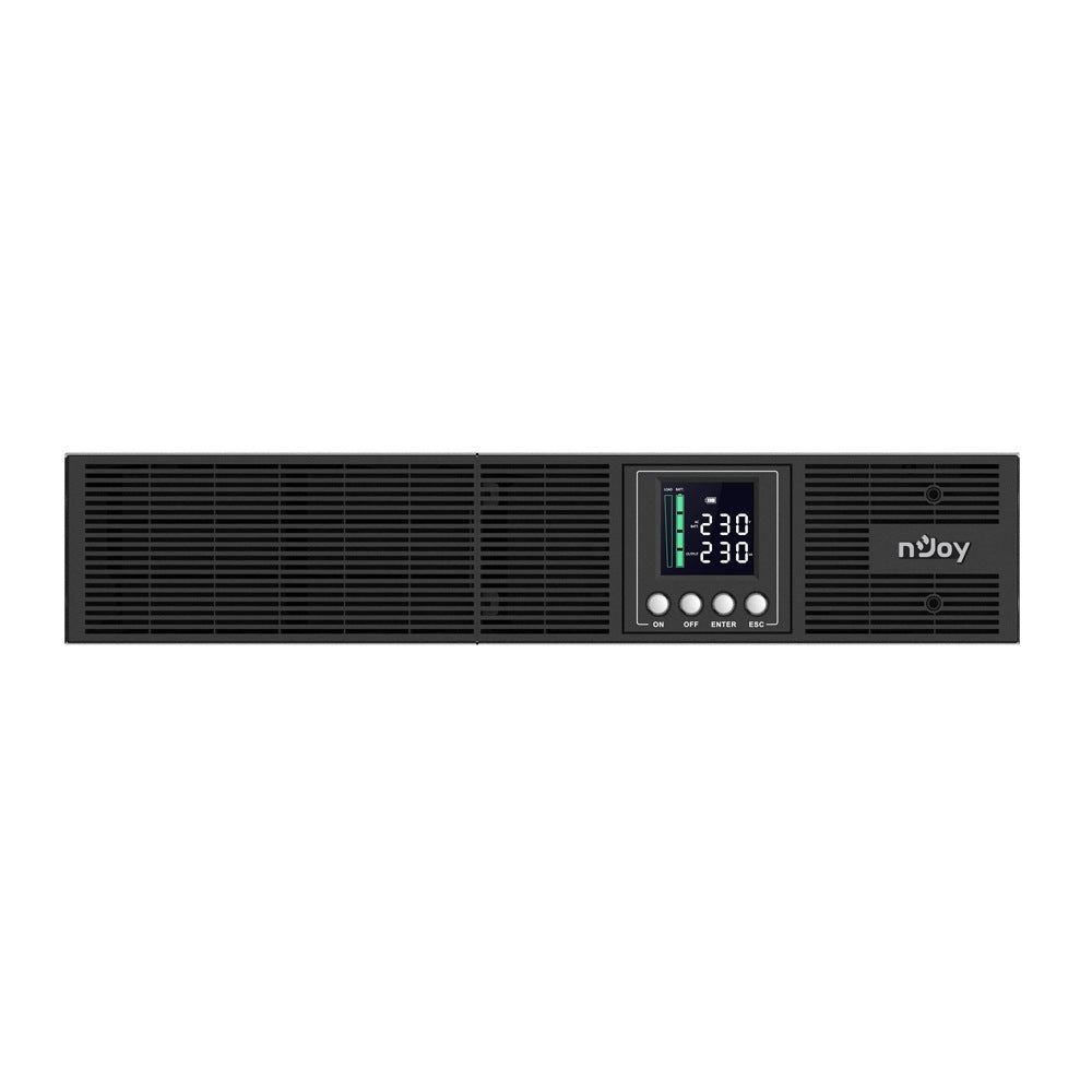 UPS NJOY, "Aster 3000", Online cu sinusoida pura, rack, 3000VA/2700W, AVR, IEC x 8, 6 x baterie GP09122L, display LCD, back-up 11 - 20 min., "UPCMCOP930HASCG01B"