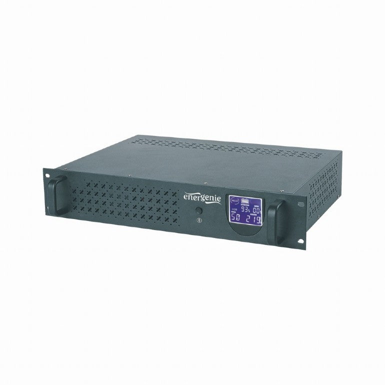 UPS GEMBIRD, Line Int. cu management, rack, 1500VA/900W, AVR, IEC x 4, 2 x baterie 12V/8Ah, display LCD, back-up 1 - 10 min., "UPS-RACK-1500"