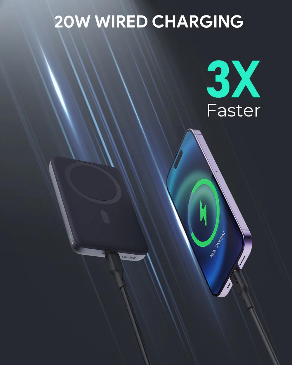POWER BANK Aukey "PB-MS01" 6700 mAh, 20W magnetic, wireless, 1 x USB-C, 172g, negru, "US002-LLTSN1043192" - 689323786091