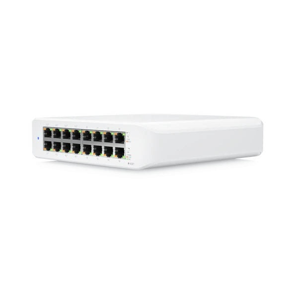 SWITCH. PoE Ubiquiti UniFi Desktop 16Port Gigabit Switch with PoE "USW-LITE-16-POE-EU"