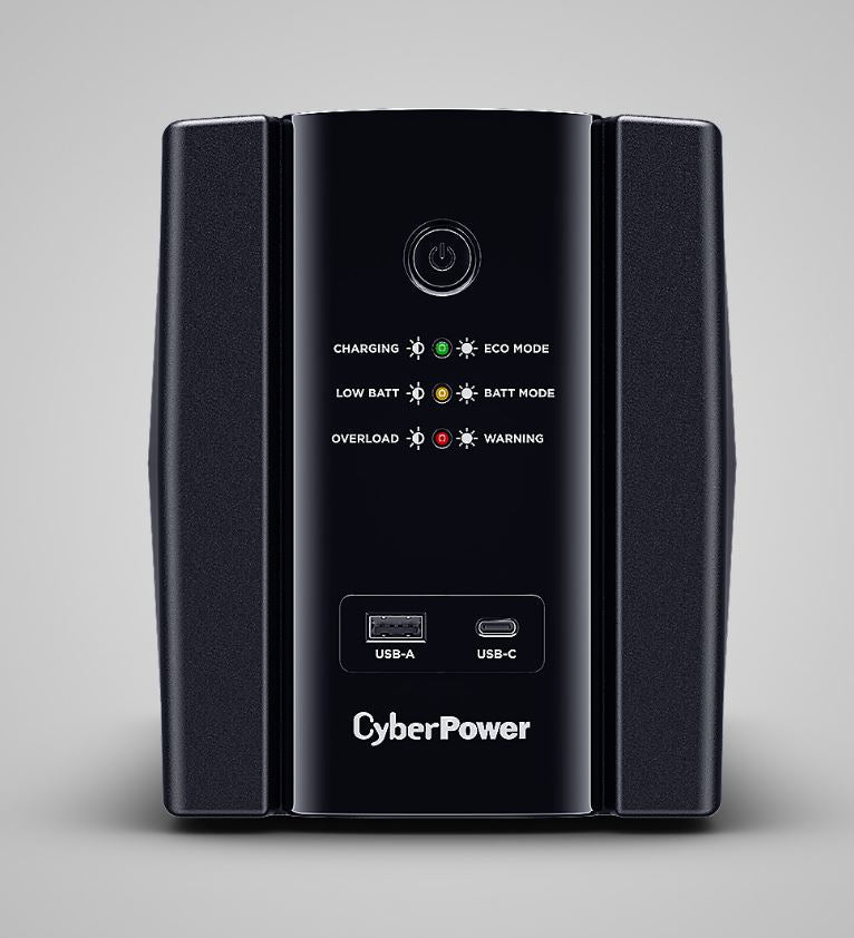 UPS CYBER POWER Line Int. cu manag,LED,2200VA/ 1320W, AVR, 4xShucko, indic. LED, 2xbaterie 12 V/9Ah,Backup 60-90 min, incarc. 8h, con. USB, RJ45, charg.:USB-A / USB-C "UT2200EG"