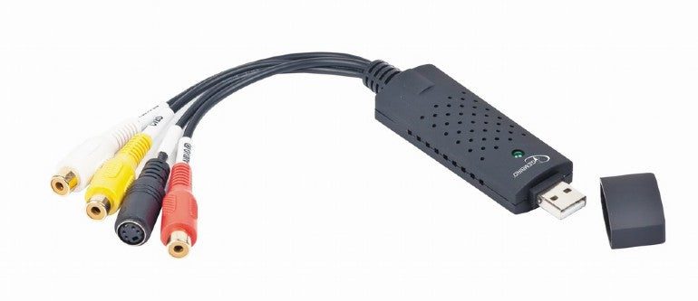 PLACA de captura GEMBIRD (Videograbber), intrare: RCA x 3 (audio/video), S-Video, adaptor Scart, la iesire USB 3.0, transfer inregistrari de pe case video pe PC (analog la digital), "UVG-002"