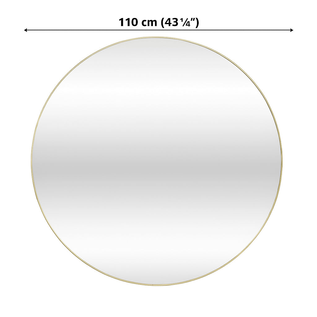 Oglinda rotunda Atmosphera Alice, diametru 110 cm, rama auriu