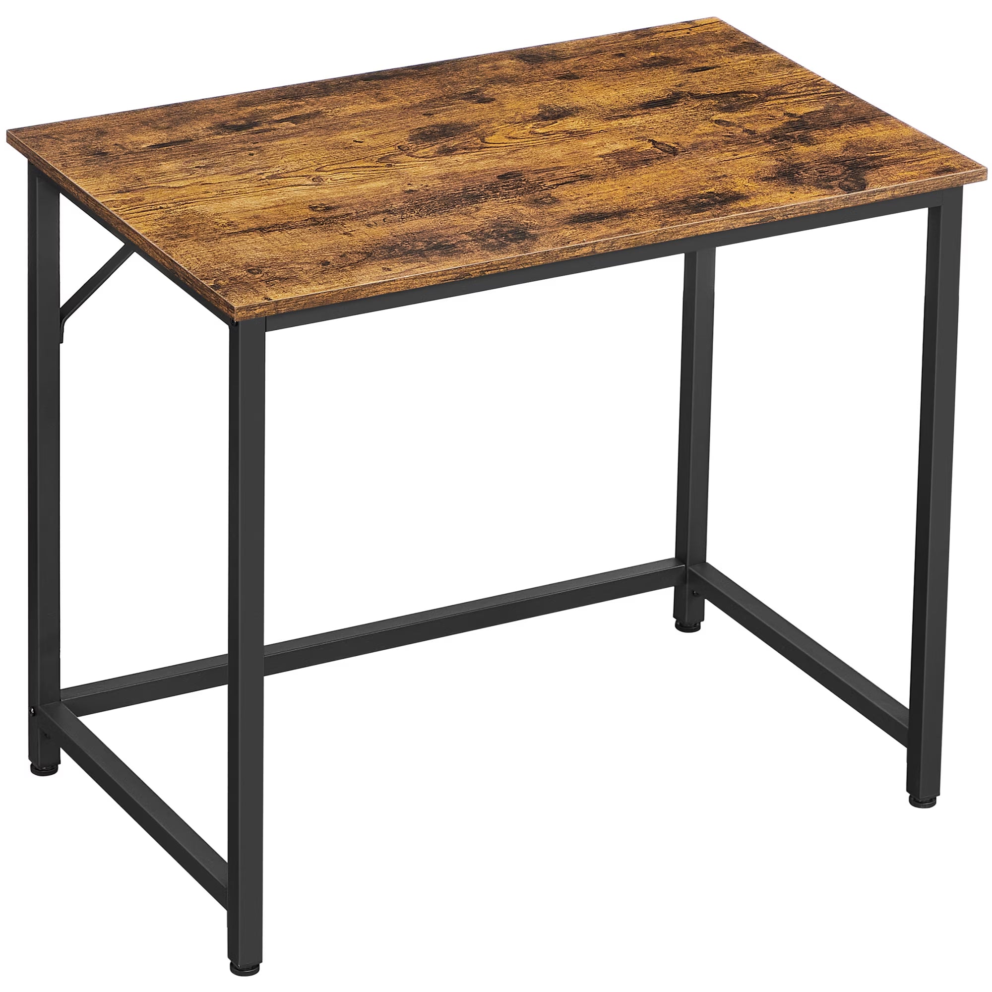 VASAGLE Birou PC compact, stil industrial, PAL si cadru metalic, 80x50x76 cm, maro rustic